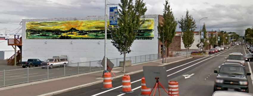 Location of the upcoming mural in downtown Port Angeles